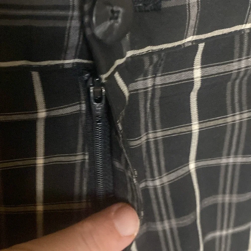 Adidas plaid men’s golf shorts size 34x12 black white and gray
